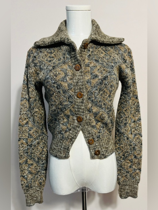 Creation Scheitlin Sweaters - Vintage Button-Up Cardigan Sweater in Gray and Brown